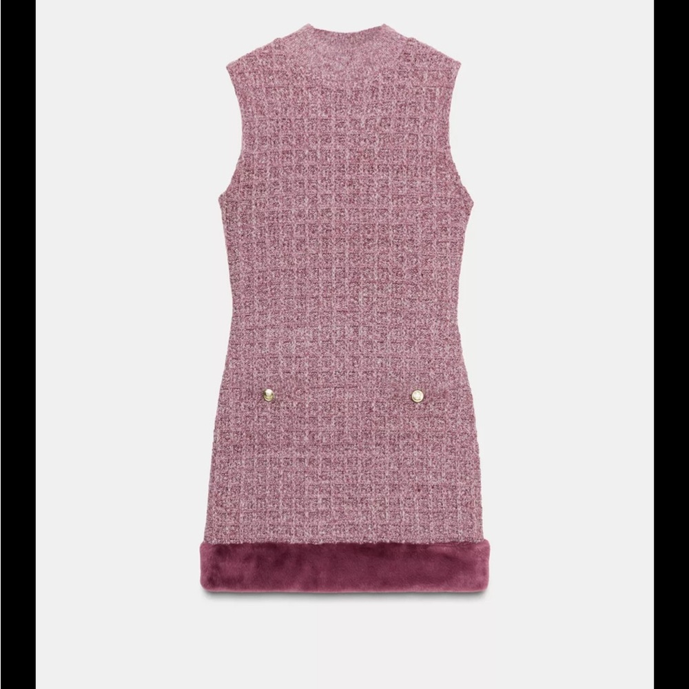 Zara faux fur textured dress